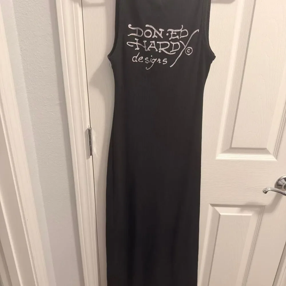Ed-hardy Women's Black and Grey Dress - Picture 2 of 7